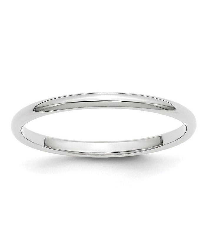 Diamond2Deal Platinum Half Round Wedding Band Ring - Macy's