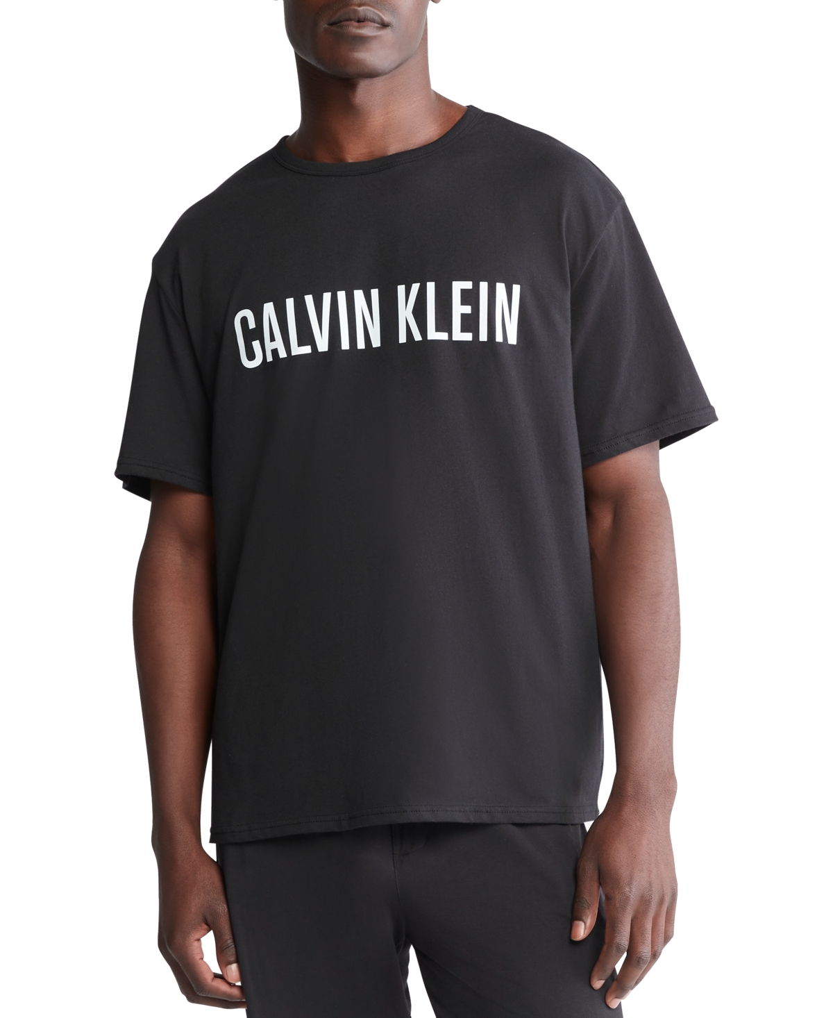 Calvin Klein Men's Logo Crewneck T-shirt In Black