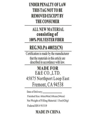 Cambria Oversized Down Alternative Satin Trim Blanket