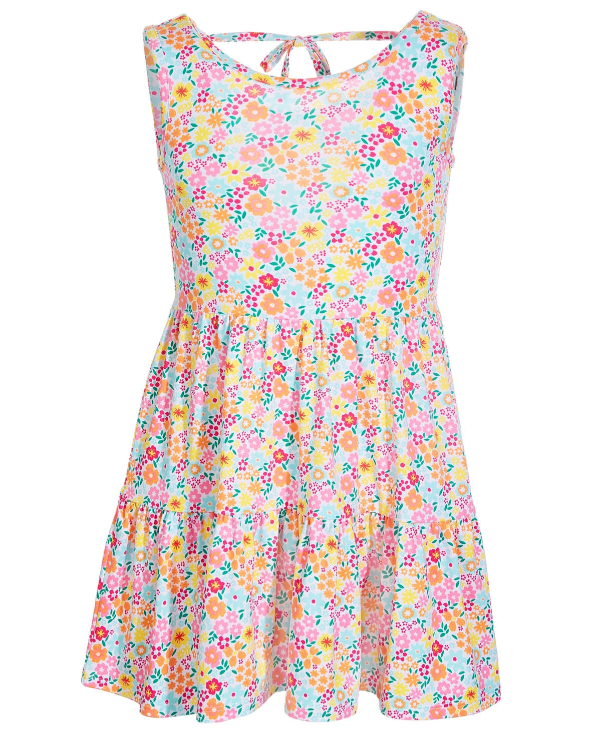 Shop Epic Threads Toddler & Little Girls Ditsy Floral-print Tank Dress, Created For Macy's In Bright White