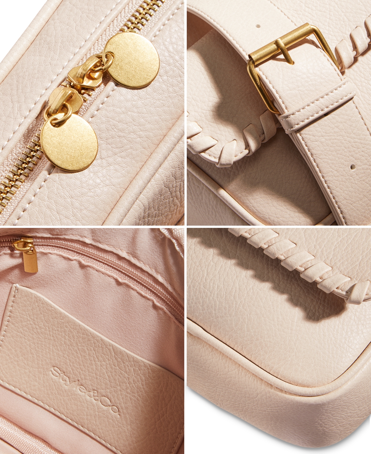 Style & Co Whip-stitch Camera Crossbody, Created For Macy's In Alabaster