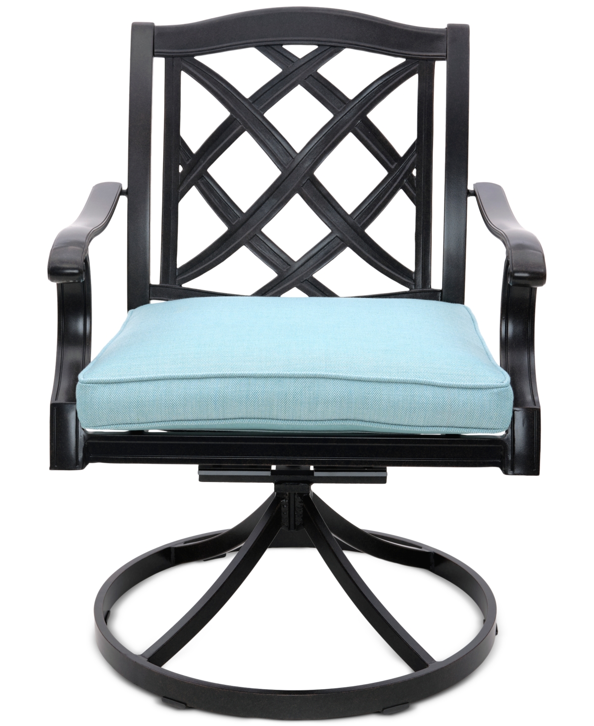 AGIO WYTHBURN MIX AND MATCH LATTICE OUTDOOR SWIVEL CHAIR, CREATED FOR MACY'S 