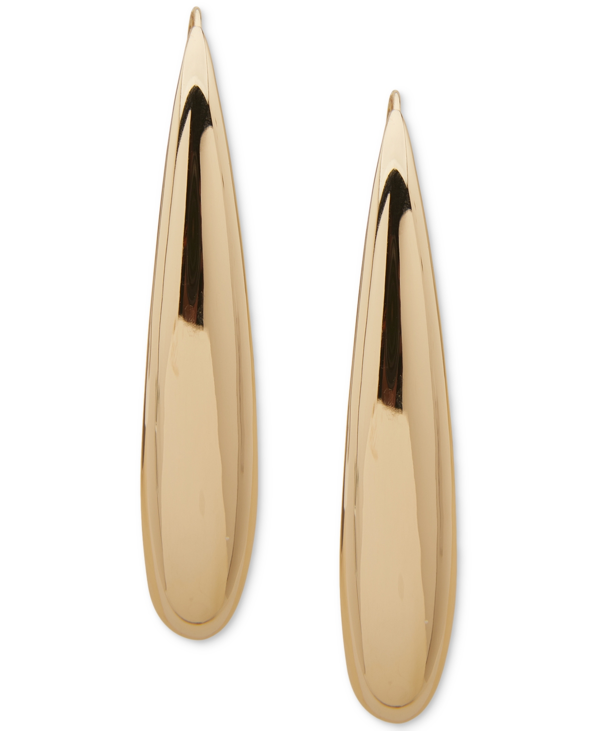 Gold-Tone Puffy Sculptural Threader Earrings - Gold