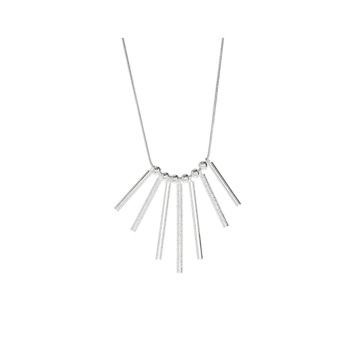 Dazzling Tassel Necklace for Women - Silver