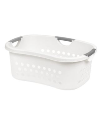 IRIS USA 50L Plastic Hip Hold Laundry Basket Hamper Organizer with Built-In Comfort Carry Handles, 1.5 Bushel, for Closet, Dorm, Laundry Room, Bedroom, Nestable, Ventilation Hole, Large, White - Macy's