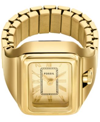 Women's Raquel Two-Hand Gold-Tone Stainless Steel Ring Watch 14mm