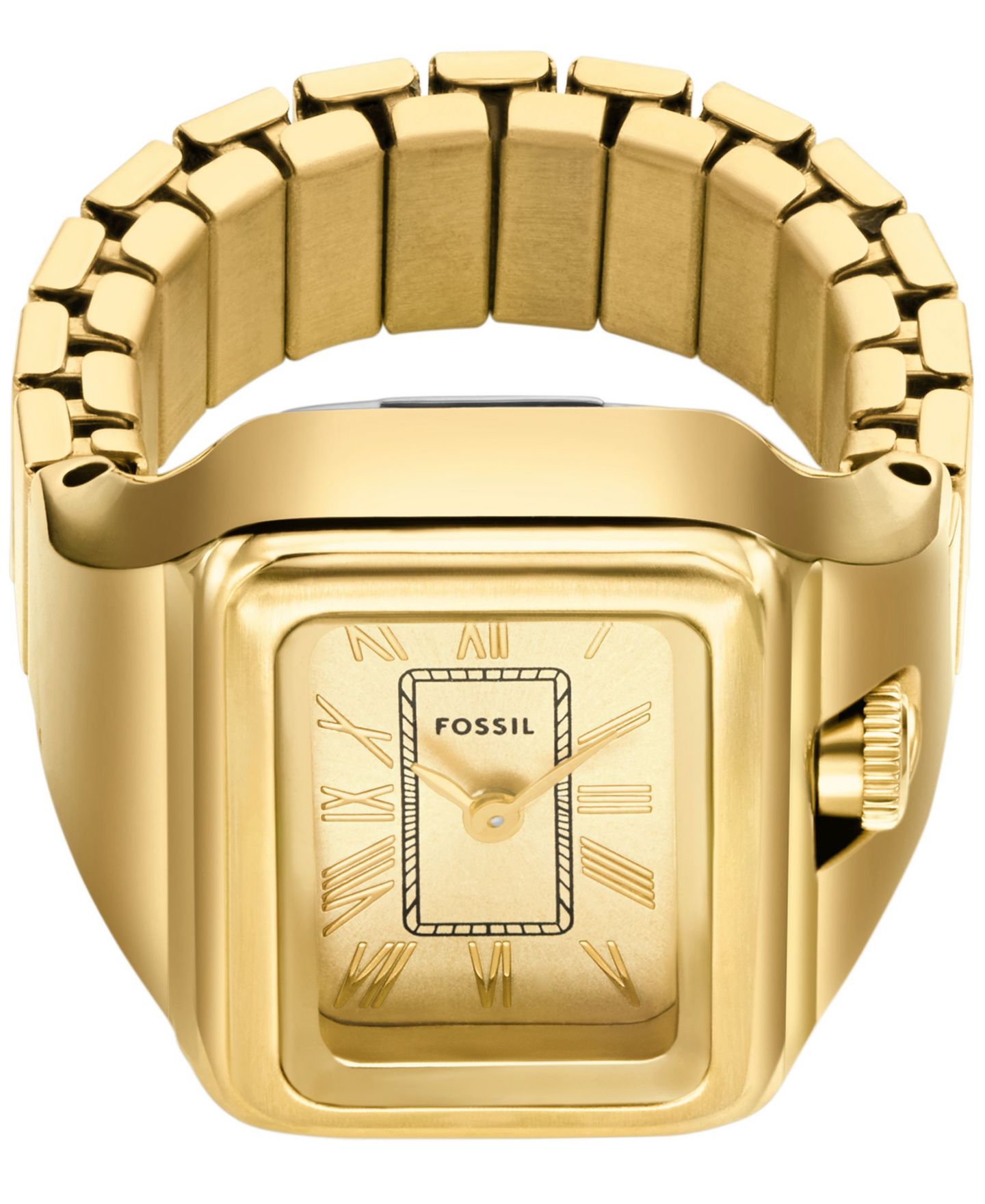 Женские часы Fossil Raquel Two-Hand Gold-Tone Stainless Steel Ring Watch 14mm — фото 4