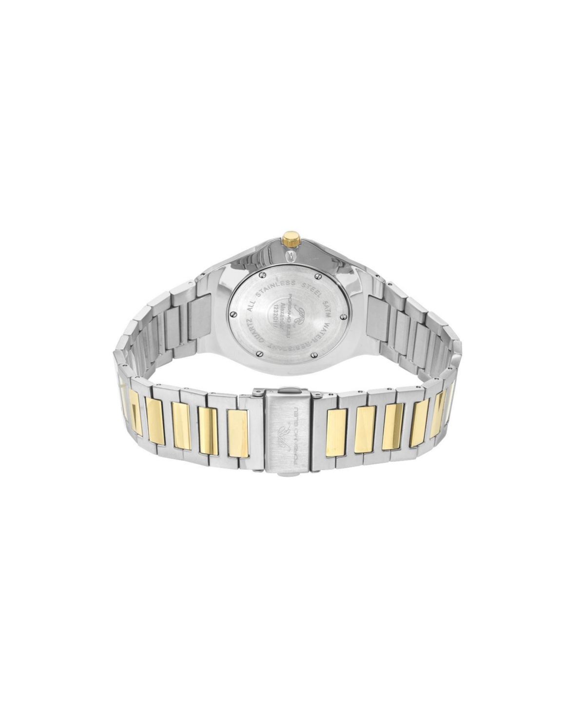 Porsamo Bleu Alexander Stainless Steel Two Tone & Bleu Mens Watch 1232CALS - Two-tone
