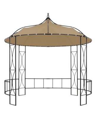 Gazebo 118.1"x114.2" Taupe Round
