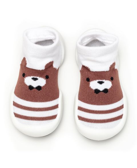 Обувь Komuello Breathable Washable Non-Slip Sock Shoes Big Bear для мальчиков-малышей, цвет: Коричневый