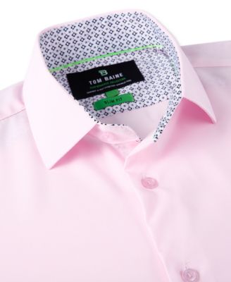 Men's Slim Fit Short Sleeve Performance Button Down Dress Shirt