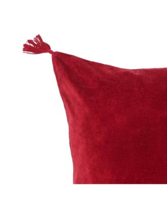 River Ruby Accent Throw Pillow, 22" x 22" w/ Tassels