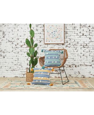 Jensen Surf Woven Tasseled Pillow Decor Decoration Throw Pillow For Couch Chair Living Room Bedroom