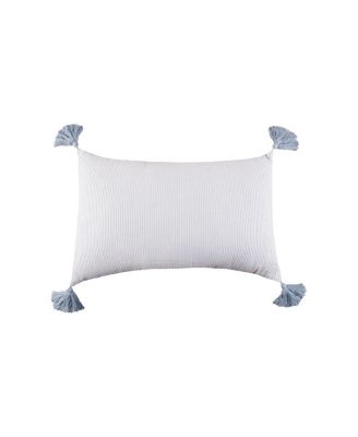 Bree Navy Stripe Woven Lumbar Accent Pillow, 14" x 22"