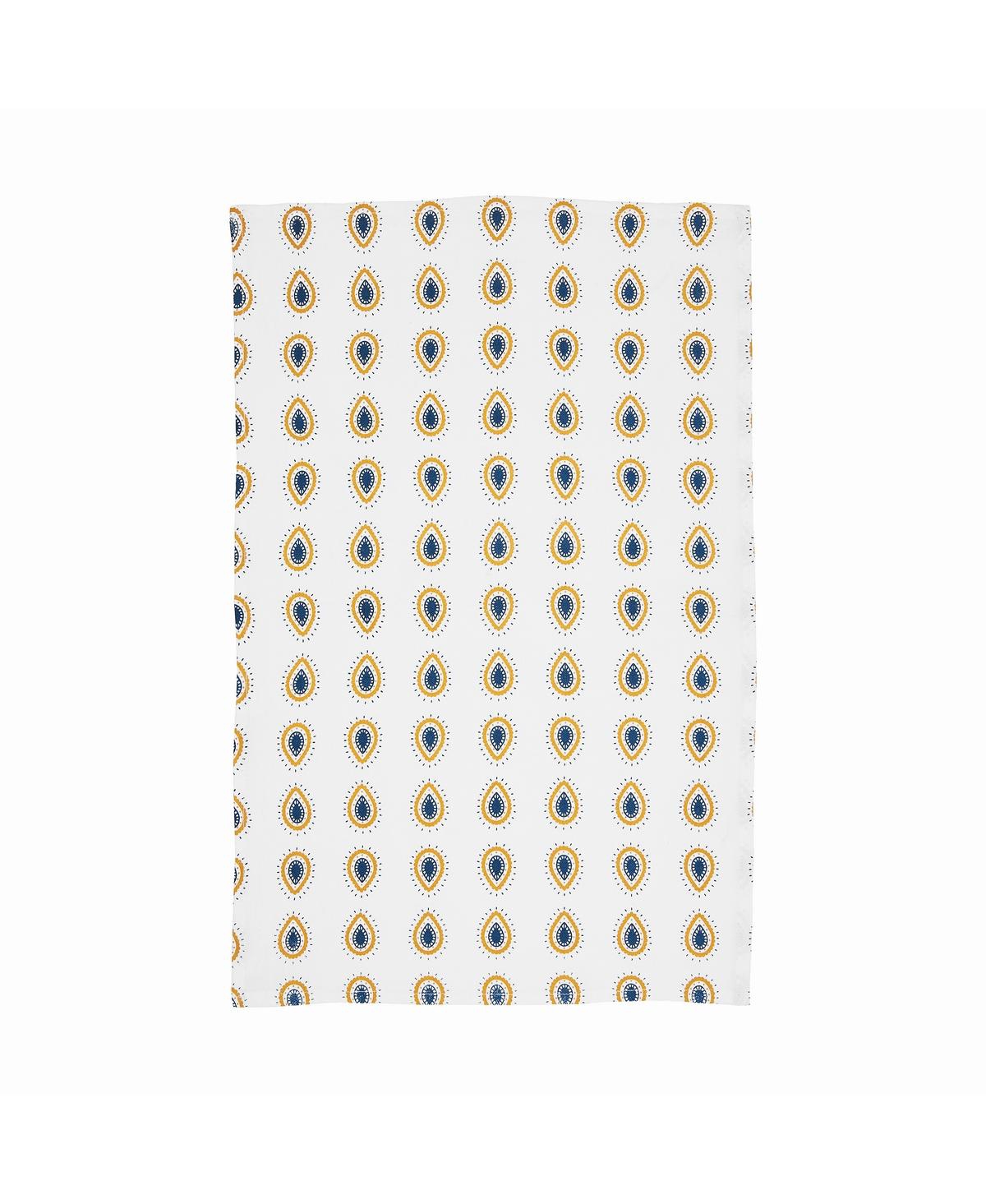 Paisley Dot Towel - Yellow