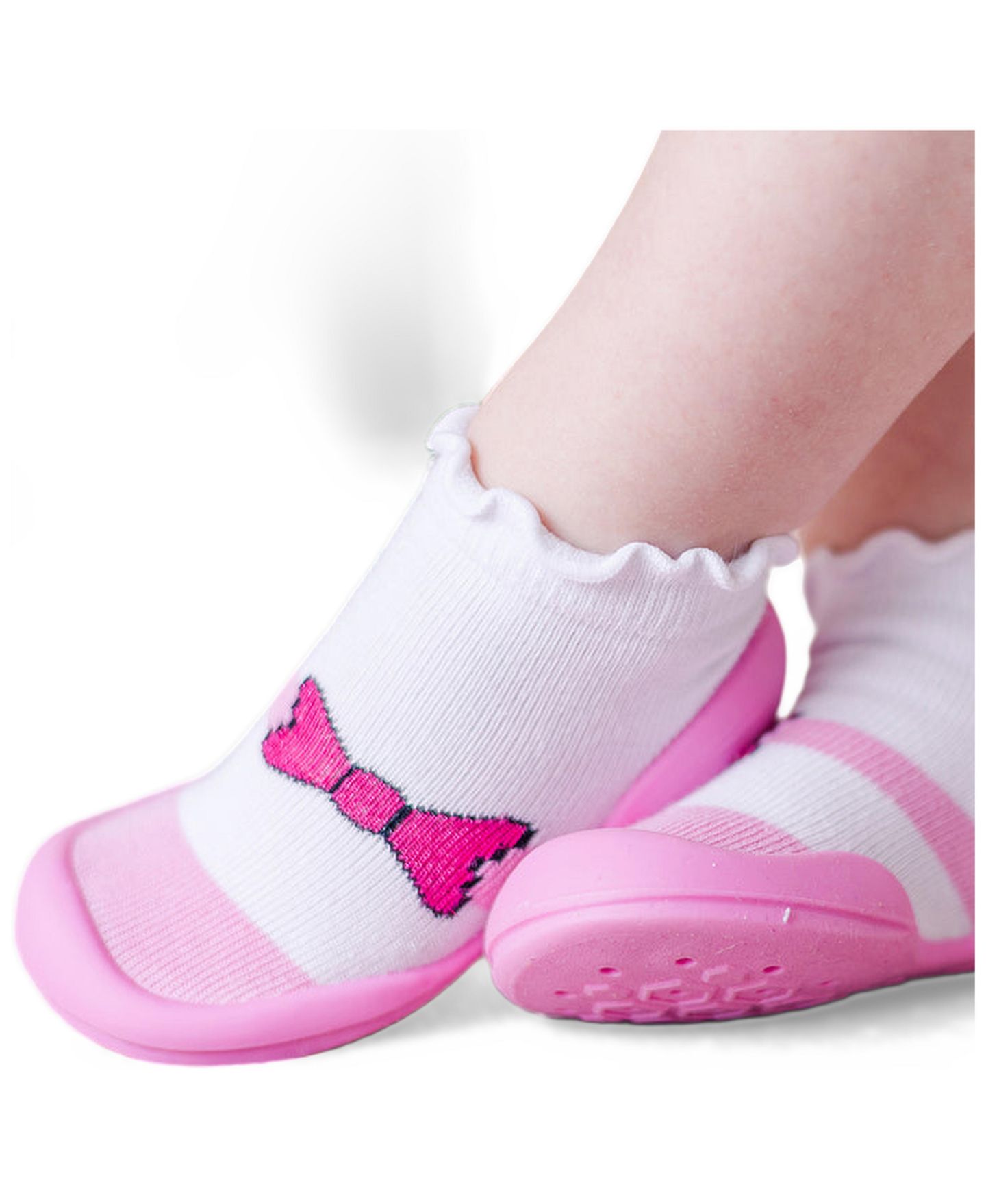 Обувь Komuello Breathable Washable Non-Slip Sock Shoes Mary Jane Bow для девочек-малышей — фото 2