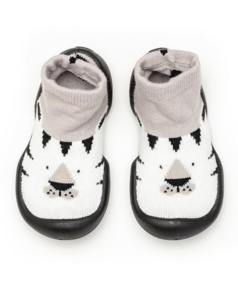 Детские Komuello Infant Boys Breathable Washable Non-Slip Sock Shoes White Tiger