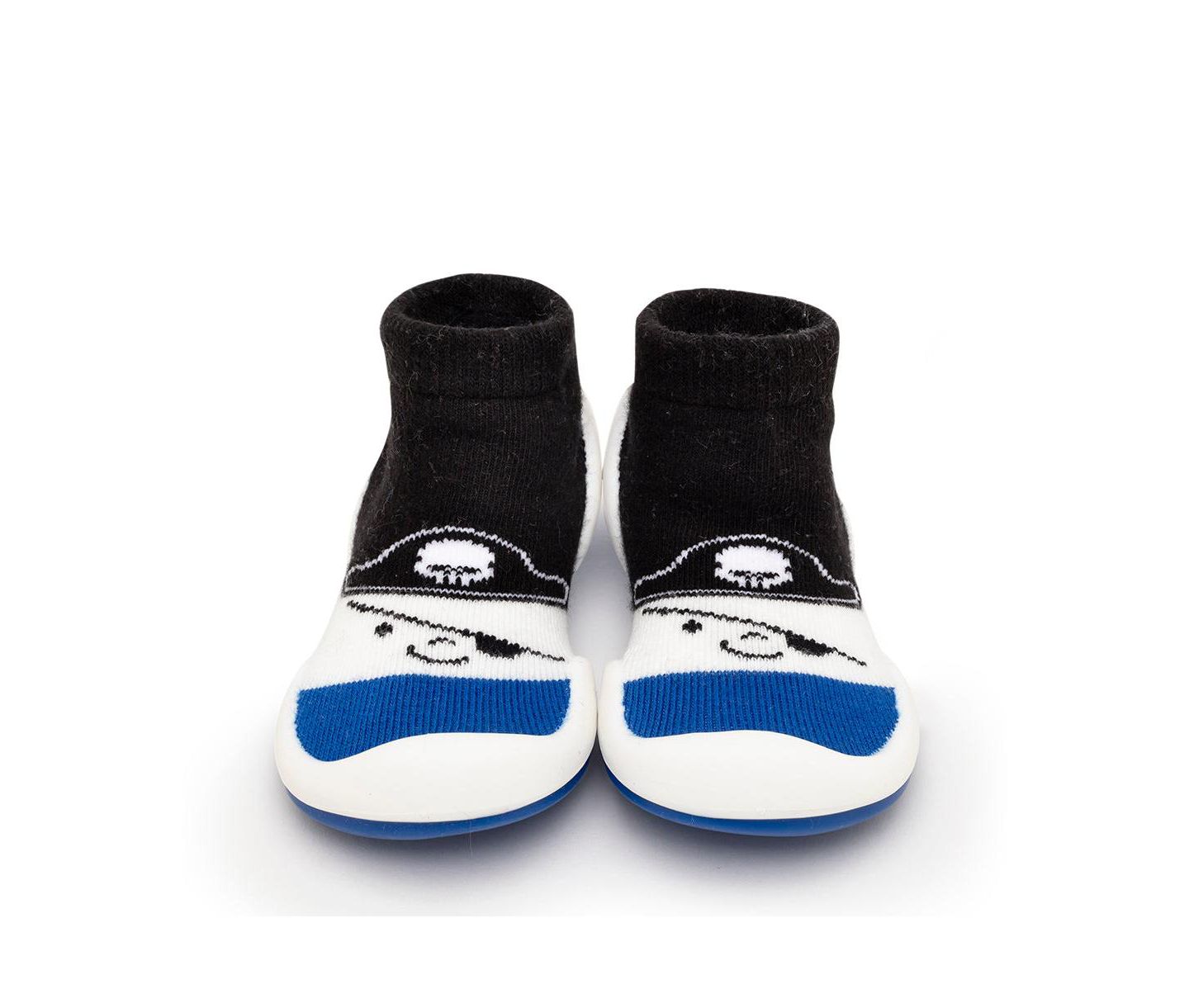 Обувь Komuello First Walk Sock Shoes Pirate - Canvas Blue для мальчиков-малышей, цвет: Синий — фото 1