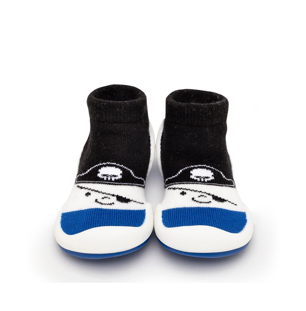 Детские Komuello Baby Boy First Walk Sock Shoes Pirate - Canvas Blue — фото 1