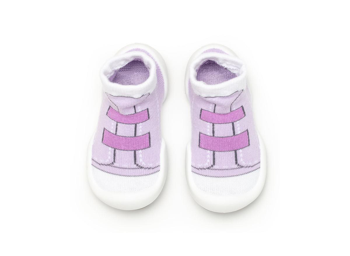 Детские Komuello Infant Girl Breathable Washable Non-Slip Sock Shoes Walker - Violet — фото 2