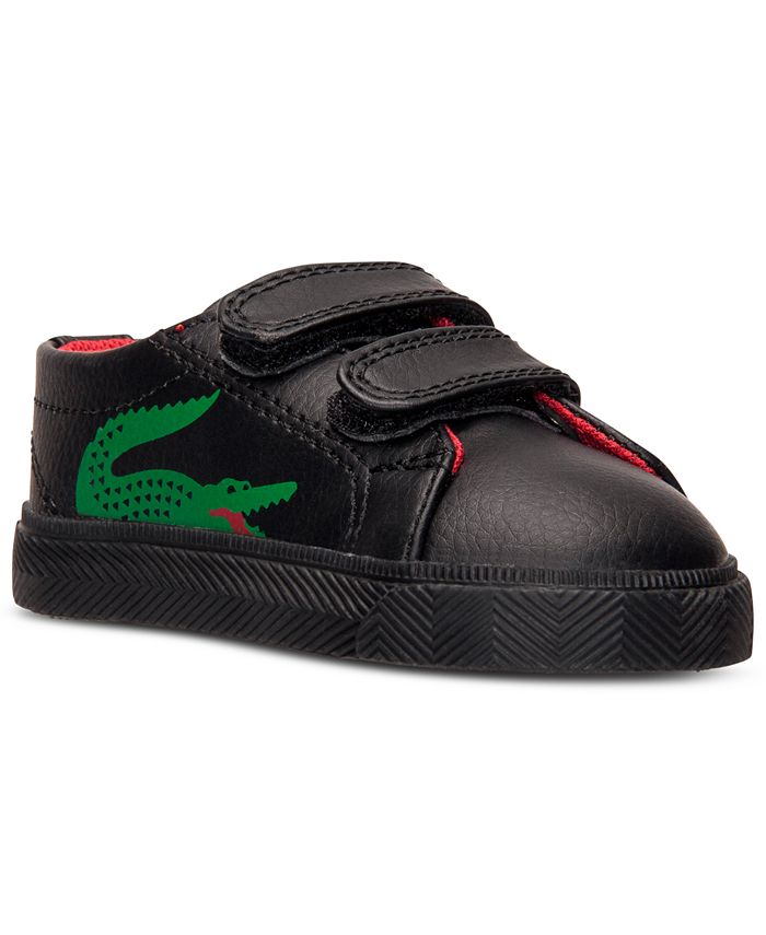Lacoste Toddler Boy's Marcel CLC Fashion Black Sneakers Shoes 
