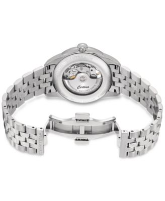 Men's Swiss Automatic DS-1 Skeleton Stainless Steel Bracelet Watch 40mm