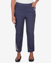 PACT Women's French Navy Boulevard Brushed Twill Pull-On Pant XS