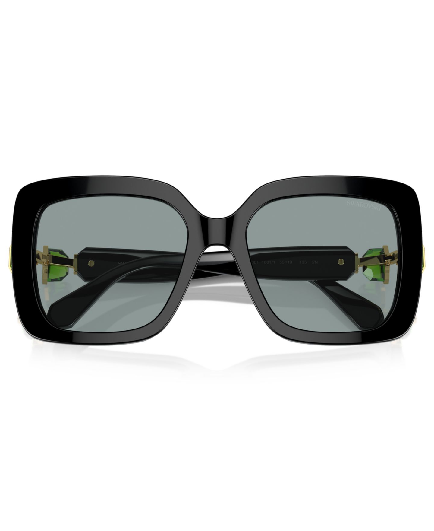 Женские солнцезащитные очки Swarovski Sunglasses SK6001, цвет: Чёрный / Серый однотонный — фото 4