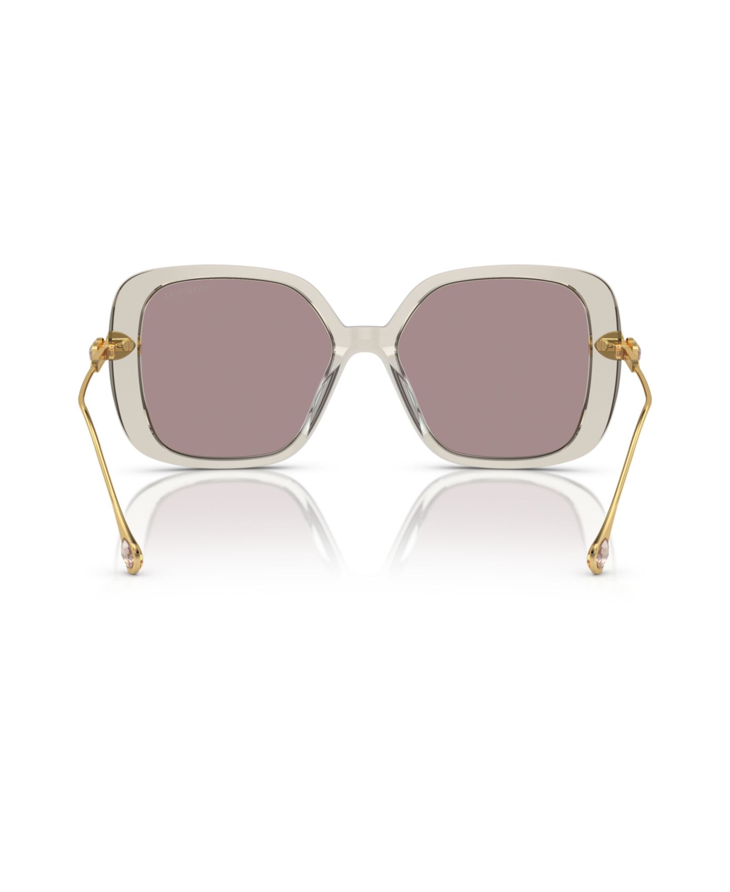 Женские солнцезащитные очки Swarovski Low Bridge Fit Sunglasses SK6011F, цвет: Прозрачный коричневый — фото 4