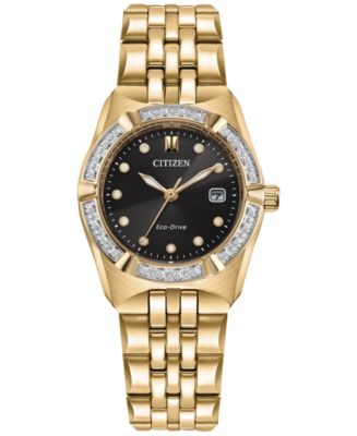 Citizen Eco-Drive Women's Corso Diamond (1/10 ct. t.w.) Gold-Tone