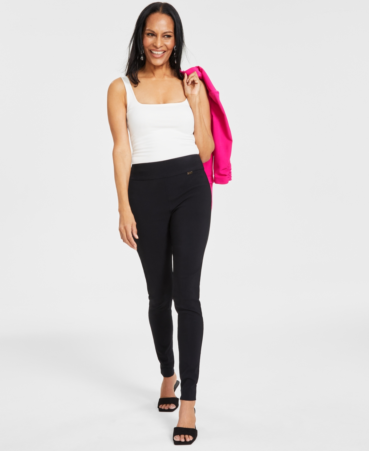 Shop Inc International Concepts Women's High-rise Ultra Skinny Pants, Created For Macy's In Deep Black