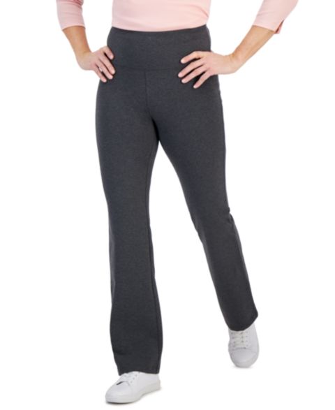 Женские леггинсы Style & Co Petite High-Rise Bootcut, цвет: Угольный меланжевый