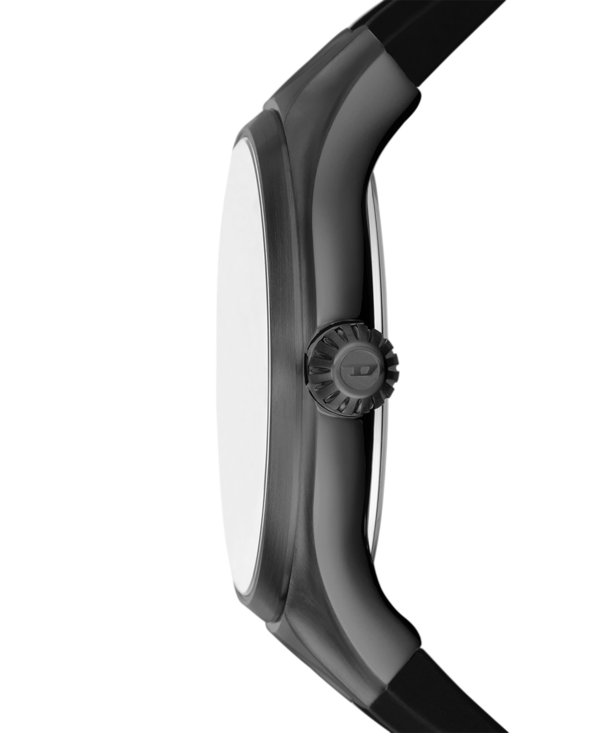 Shop Diesel Men's Streamline Three Hand Black Silicone Watch 44mm