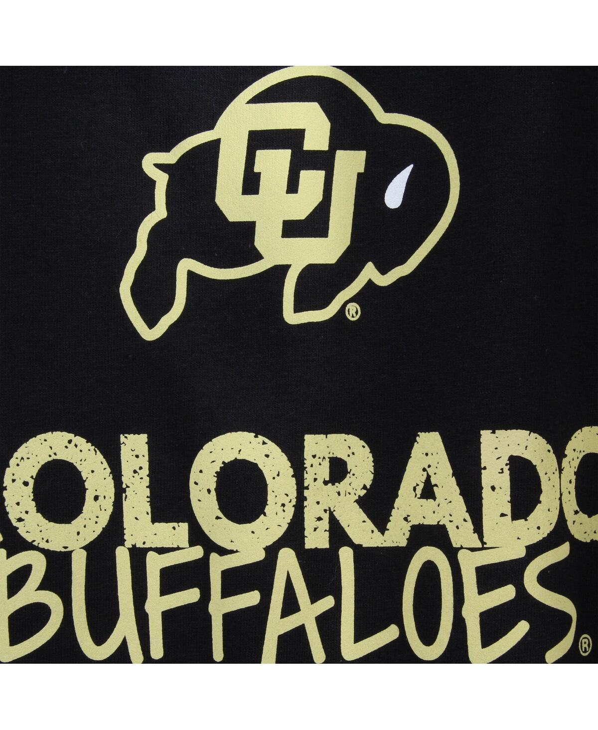 Two Feet Ahead Big Boys Black Colorado Buffaloes Crew Neck T-shirt In Black