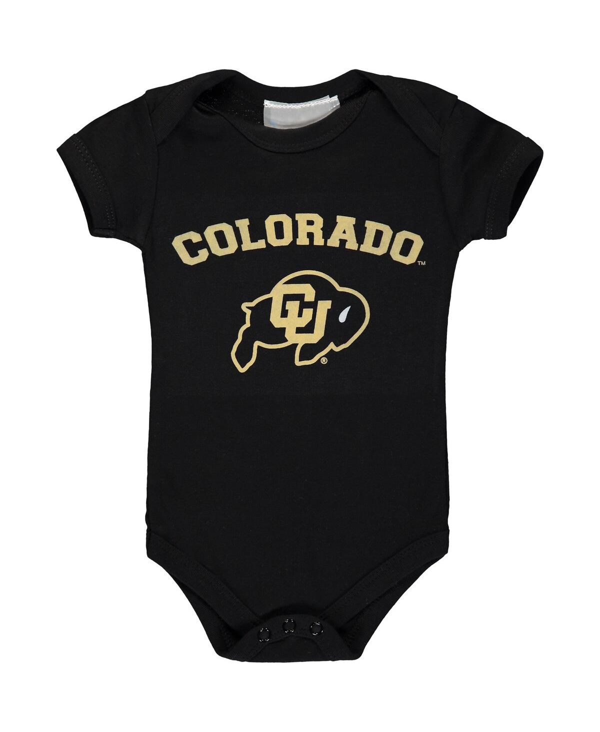 Two Feet Ahead Babies' Infant Boys And Girls Black Colorado Buffaloes Arch & Logo Bodysuit