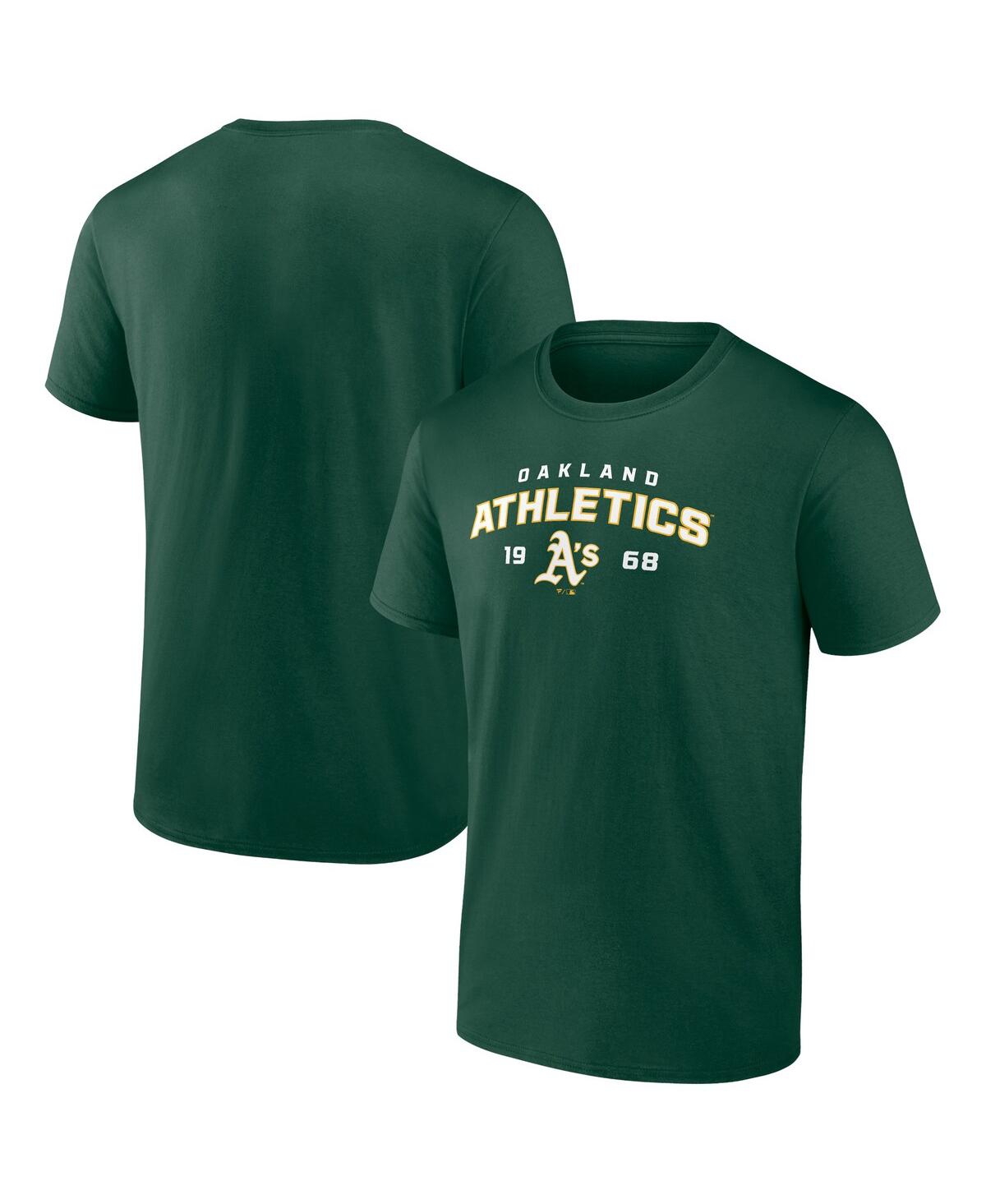 Shop Fanatics Men's  Green Oakland Athletics Rebel T-shirt