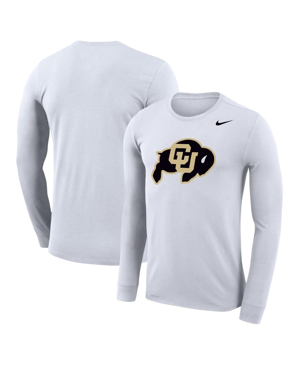 Shop Nike Men's  White Colorado Buffaloes Legend Wordmark Performance Long Sleeve T-shirt