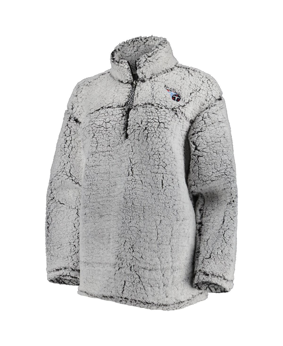 Women's G-iii 4Her by Carl BanksTennessee Titans Sherpa Quarter-Zip Jacket - Gray