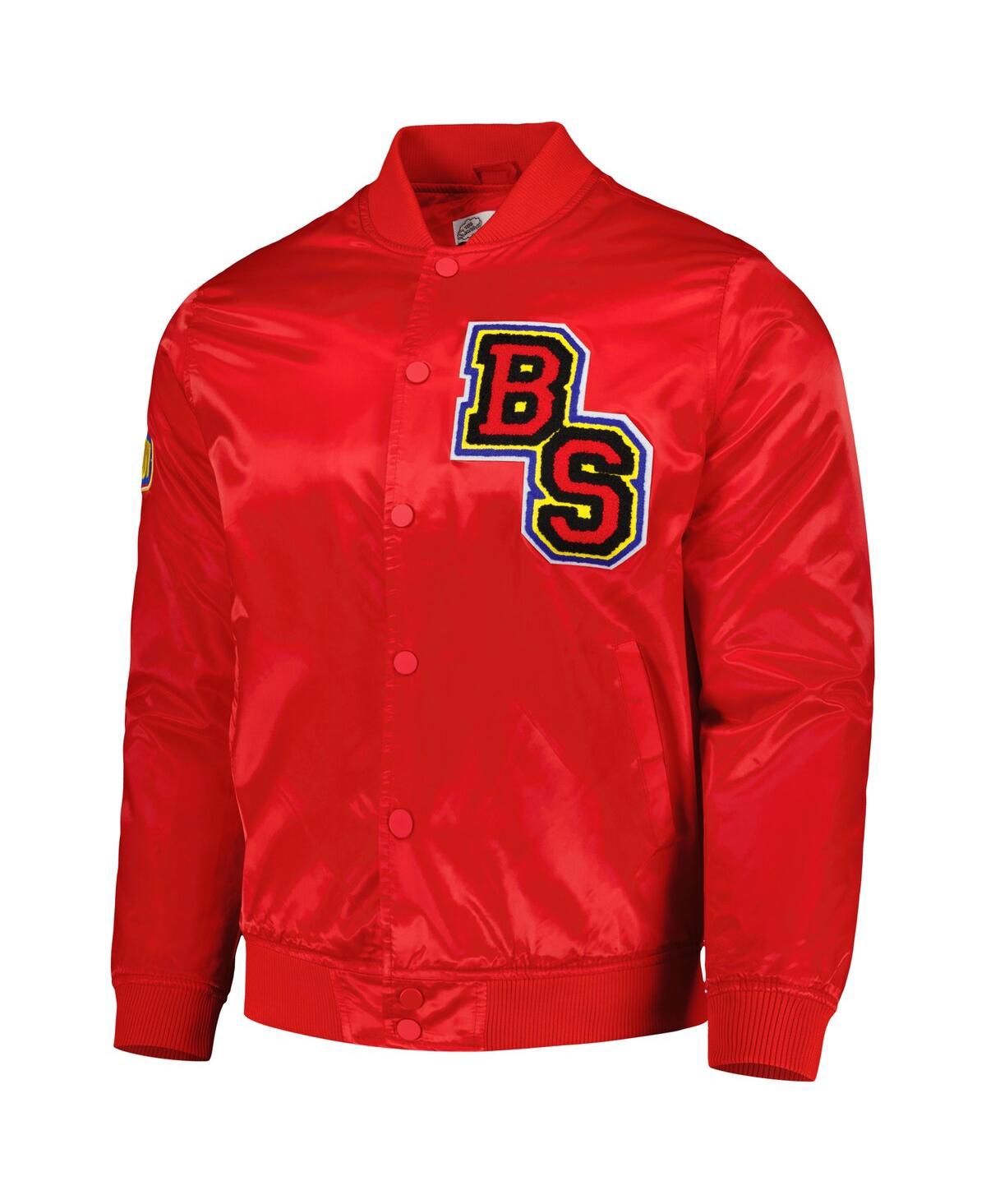 Shop Freeze Max Men's  Red The Simpsons Bart Simpson Satin Full-snap Jacket