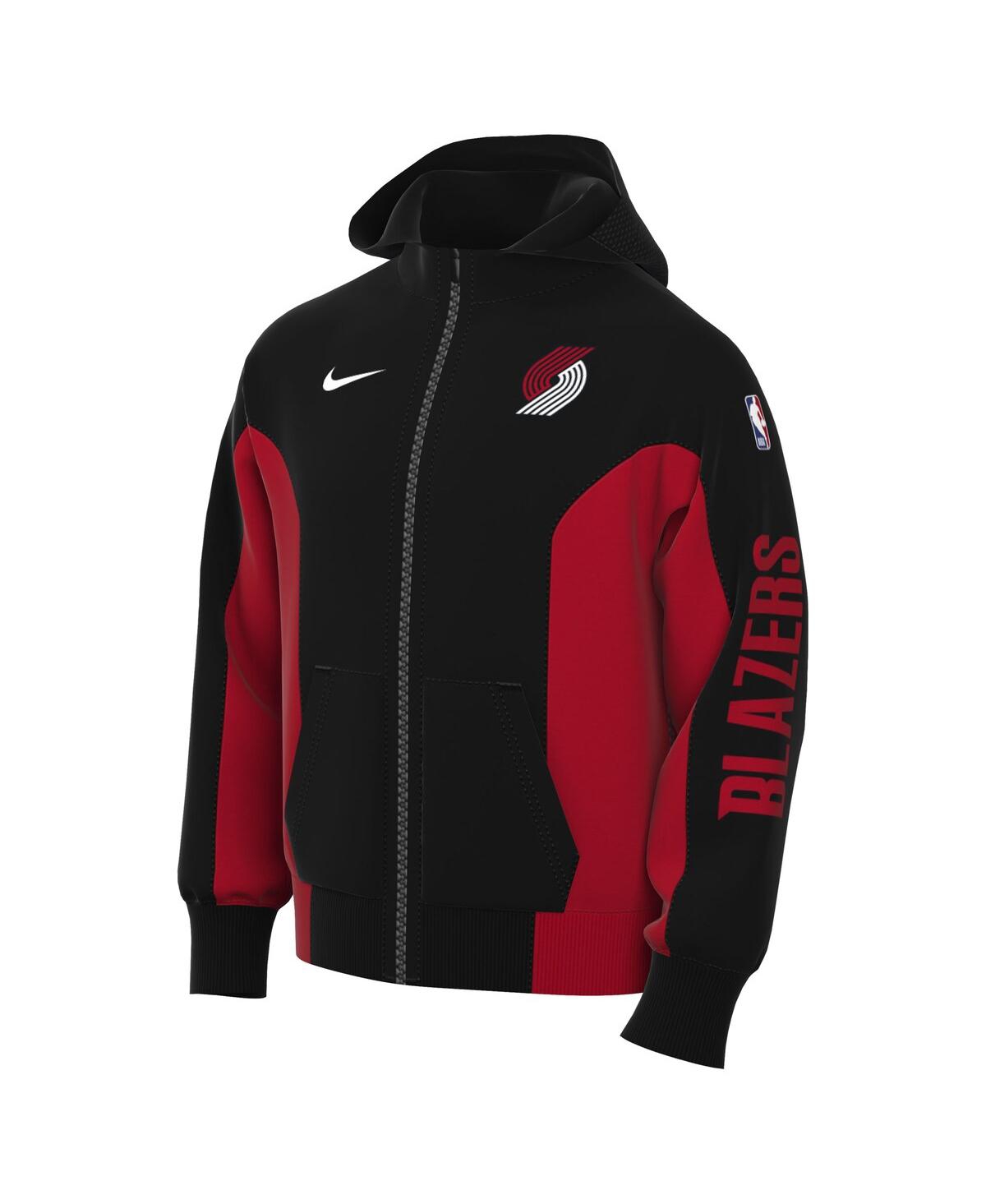 Shop Nike Men's  Black Portland Trail Blazers 2023/24 Authentic Showtime Full-zip Hoodie