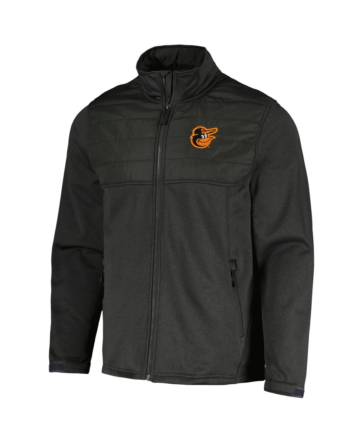 DUNBROOKE MEN'S DUNBROOKE HEATHER BLACK BALTIMORE ORIOLES EXPLORER FULL-ZIP JACKET 