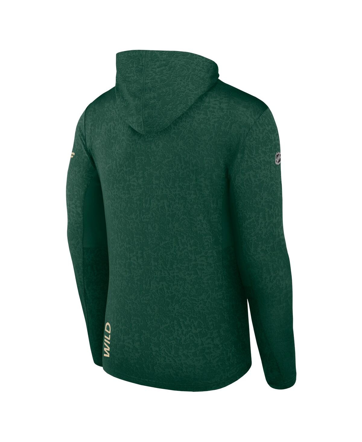 Men's FanaticsMinnesota Wild Authentic Pro Lightweight Pullover Hoodie - Green