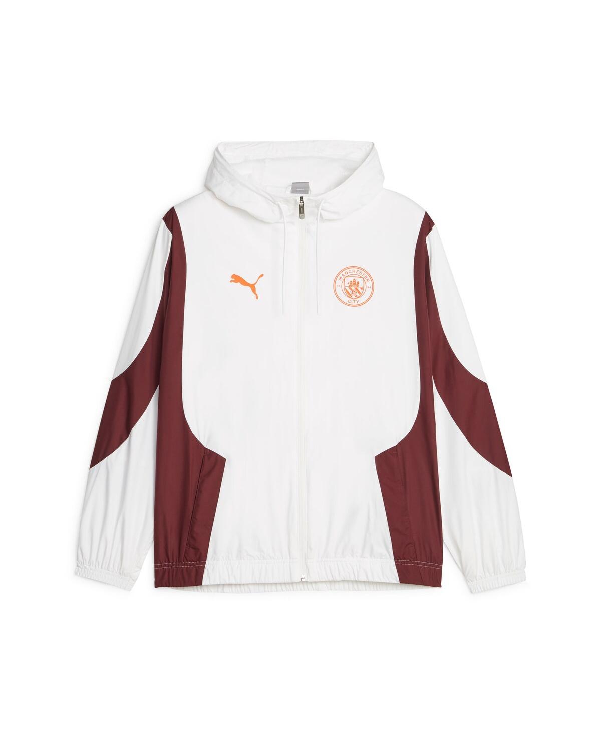 Men's PumaManchester City 2023/24 Pre-Match Anthem Full-Zip Hoodie Jacket - White