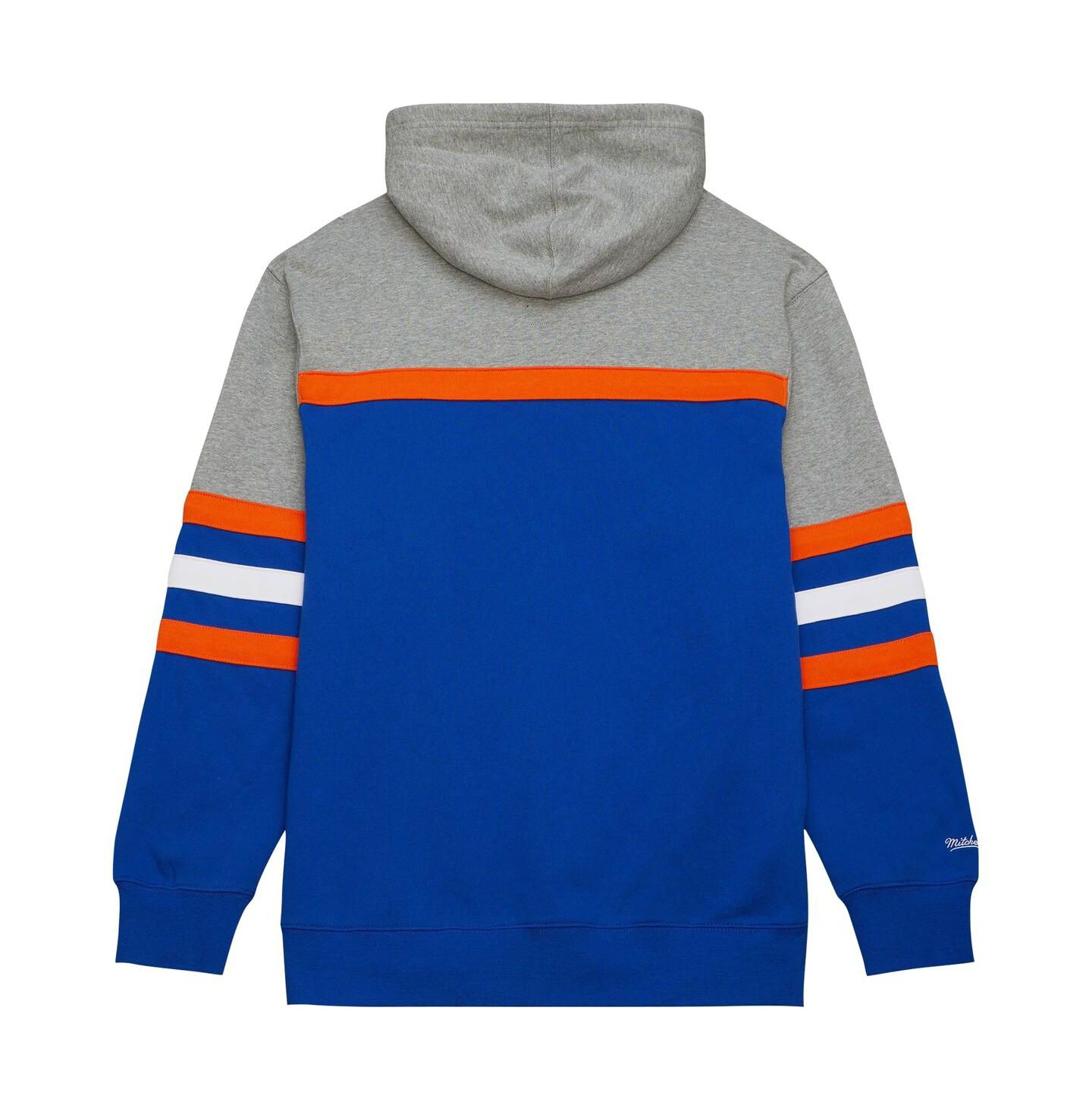 Мужское худи Mitchell & Ness Royal, Gray New York Islanders Head Coach Pullover — фото 3