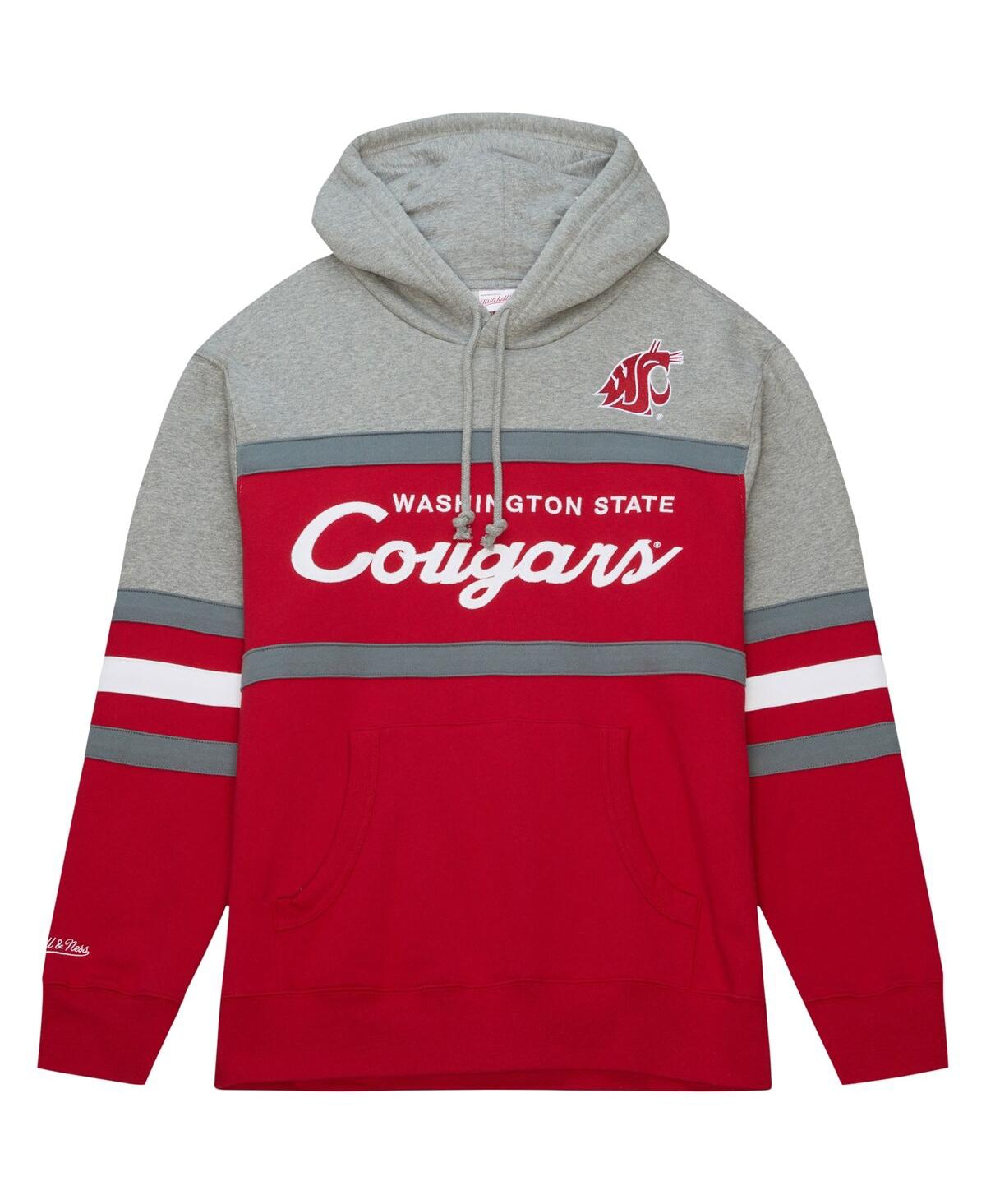 Mitchell & Ness Men's  Red Washington State Cougars Head Coach Pullover Hoodie In Red