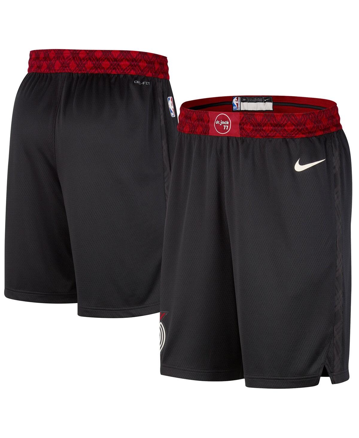 Shop Nike Men's  Black Portland Trail Blazers 2023/24 City Edition Swingman Shorts