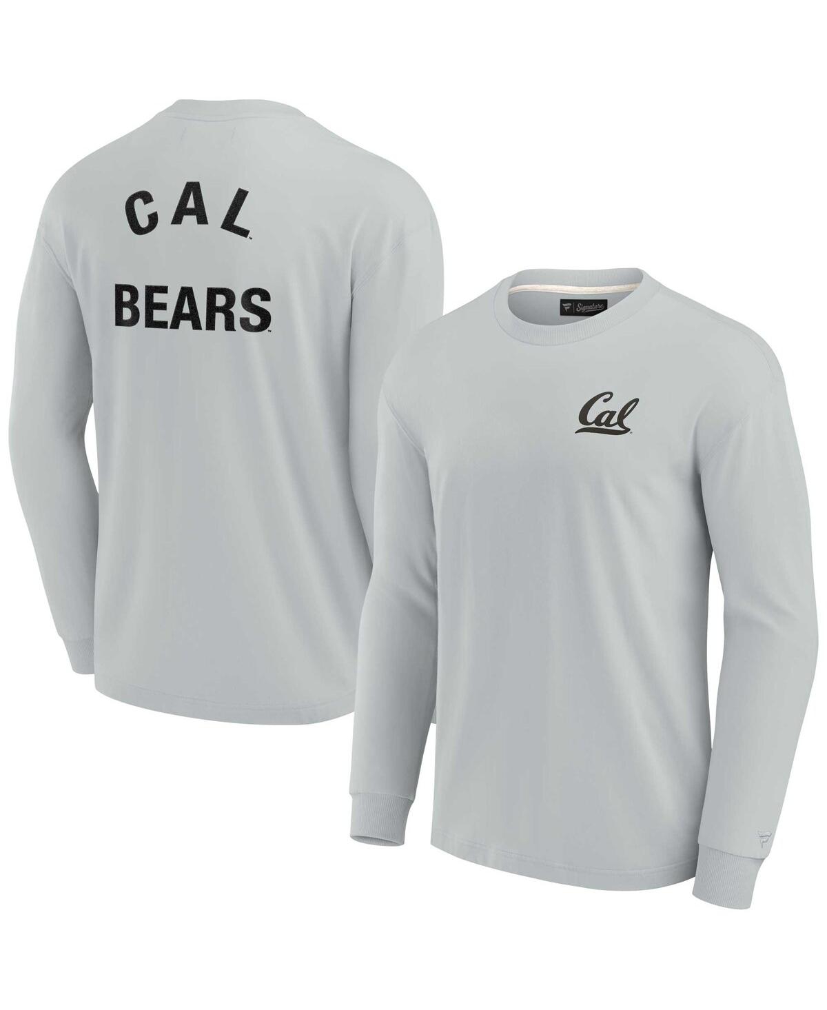 Shop Fanatics Signature Men's And Women's  Gray Cal Bears Super Soft Long Sleeve T-shirt