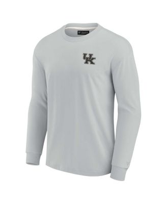 Men's and Women's Gray Kentucky Wildcats Super Soft Long Sleeve T-shirt