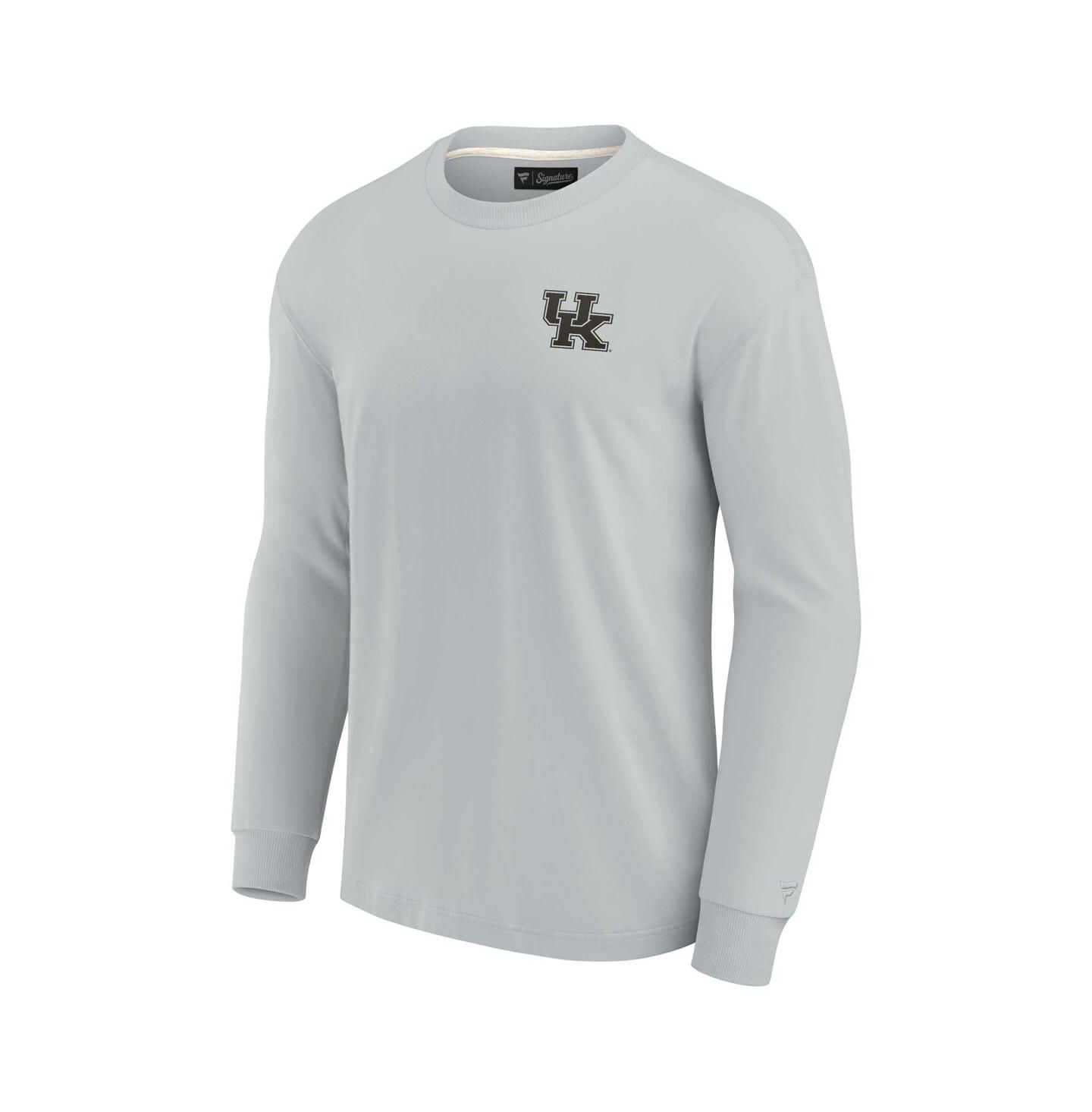 Футболка Fanatics Signature Gray Kentucky Wildcats Super Soft Long Sleeve — фото 3