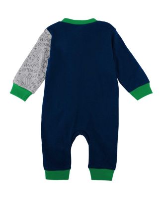 Infant Boys and Girls Navy Notre Dame Fighting Irish Playbook Two-Tone Sleeper